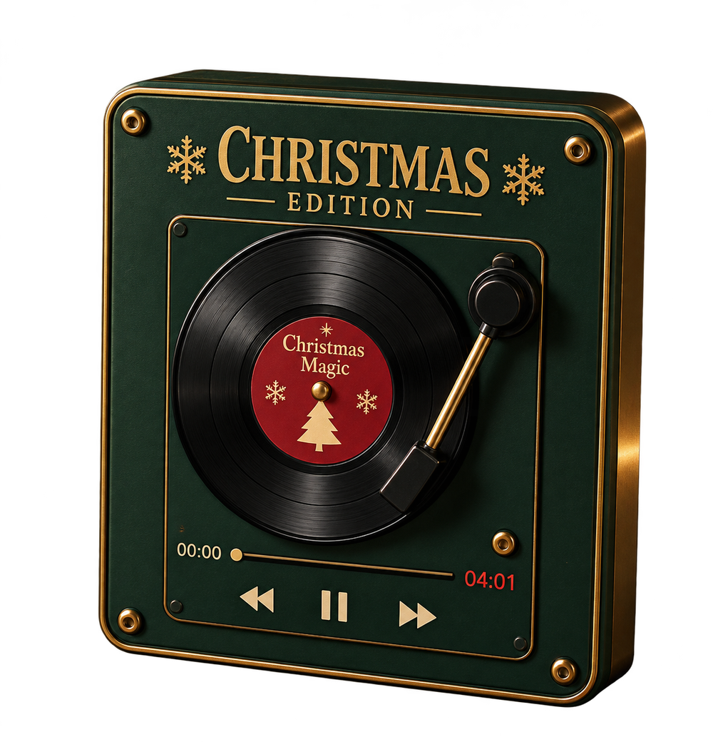 Mini Christmas record player